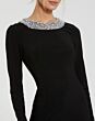 Mac Duggal 49951 Long Sleeve Beaded Neck Evening Gown