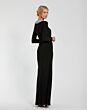 Mac Duggal 49951 Long Sleeve Beaded Neck Evening Gown