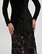 Mac Duggal 20756 High Neckline Sheer Floral Lace Hemline Dress