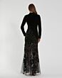 Mac Duggal 20756 High Neckline Sheer Floral Lace Hemline Dress