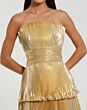 Mac Duggal 49911 Strapless Neckline Pleated Metallic Dress