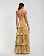 Mac Duggal 49911 Strapless Neckline Pleated Metallic Dress