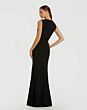 Mac Duggal 11815 Beaded Neck Ruched Black Dress