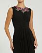 Mac Duggal 11815 Beaded Neck Ruched Black Dress