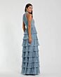 Mac Duggal 11882 Halter Neck Tiered Skirt Powder Blue Dress