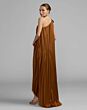 Mac Duggal 13308 Nutmeg Brown One Shoulder High-Low Dress