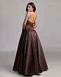 Mac Duggal 13354 Chocolate Brown Halter Neckline with Pocket Dress