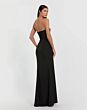 Mac Duggal 20682 High Slit Floral Embroidery Black Dress