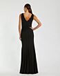 Mac Duggal 21005 Black Ruched V-Neckline Dress