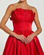 Mac Duggal 21037 Red Bubble Skirt High-Low Dress
