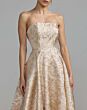 Mac Duggal 21052 Champagne Gold Strapless with Pocket Dress