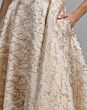 Mac Duggal 21052 Champagne Gold Strapless with Pocket Dress