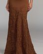 Mac Duggal 21400 Nutmeg Brown Jewel Neckline Fitted Dress