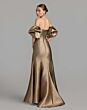 Mac Duggal 21519 Gold Off The Shoulder Sweetheart Neckline Dress