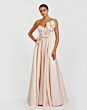 Mac Duggal 2292 One-Shoulder Asymmetric Neck Oyster Satin Dress