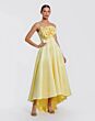 Mac Duggal 2303 Floral Strapless A-Line Satin Dress