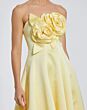 Mac Duggal 2303 Floral Strapless A-Line Satin Dress