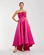 Mac Duggal 2303 Floral Strapless A-Line Satin Dress