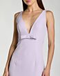Mac Duggal 2371 V-Neck Sleeveless Slim-Flare Crepe Dress