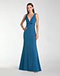 Mac Duggal 2371 V-Neck Sleeveless Slim-Flare Crepe Dress
