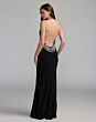 Mac Duggal 2374 Black Backless Halter Neckline Dress