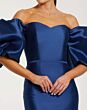 Mac Duggal 27276 Blue Off The Shoulder Satin Dress