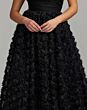 Mac Duggal 27783 Rosette Skirt Straight Neckline Black Dress