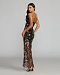 Mac Duggal 27814 Strapless Beaded Illusion Skirt Black Dress
