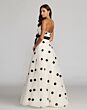 Mac Duggal 27834 Strapless Polka Dot Ivory A-Line Dress