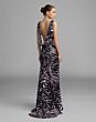 Mac Duggal 27860 Tiger Multicolor Bateau Neckline Sequin Dress