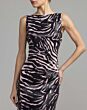 Mac Duggal 27860 Tiger Multicolor Bateau Neckline Sequin Dress
