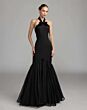 Mac Duggal 27874 Black Halter Neckline Trumpet Dress