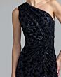 Mac Duggal 27900 Midnight Blue High Slit One Shoulder Dress