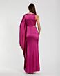 Mac Duggal 49898 Cutout Midriff Magenta Cape Sleeve Dress