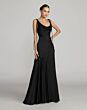 Mac Duggal 49914 Cowl Neck A-line Charmeuse Dress
