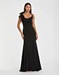 Mac Duggal 49964 Shoulder Bow Scoop Neck Trumpet Dress