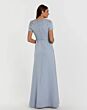 Mac Duggal 50038 Beaded Neck Short Sleeve Powder Blue Dress