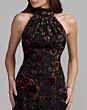 Mac Duggal 50174 Black Multicolor Halter Neckline Floral Dress