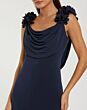 Mac Duggal 56195 Cowl Back Floral Strap Fitted Dress
