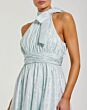 Mac Duggal 56246 A-Line Halter Neck Powder Blue Brocade Dress