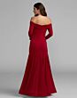 Mac Duggal 56354 Red Off The Shoulder Long Sleeve Dress