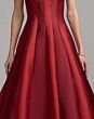 Mac Duggal 56499 Wine Multicolor Stripe Strapless Dress