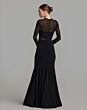 Mac Duggal 56536 Black Long Sleeve Fit and Flare Dress
