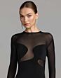 Mac Duggal 56536 Black Long Sleeve Fit and Flare Dress