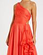 Mac Duggal 68476 Ruffle Hem A-Line Side Cutout Tangerine Dress