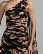 Mac Duggal 68993 Black Multicolor Floral One Shoulder Dress