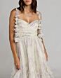 Mac Duggal 69061 Tiered Ruffle Skirt Ivory A-Line Dress