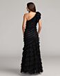 Mac Duggal 8383 Black One Shoulder Ruffle Dress