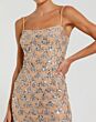 Mac Duggal 94184 Spaghetti Strap Scoop Neck Silver Dress