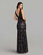 Mac Duggal 94260 Black Multicolor V-Neckline Floral Dress